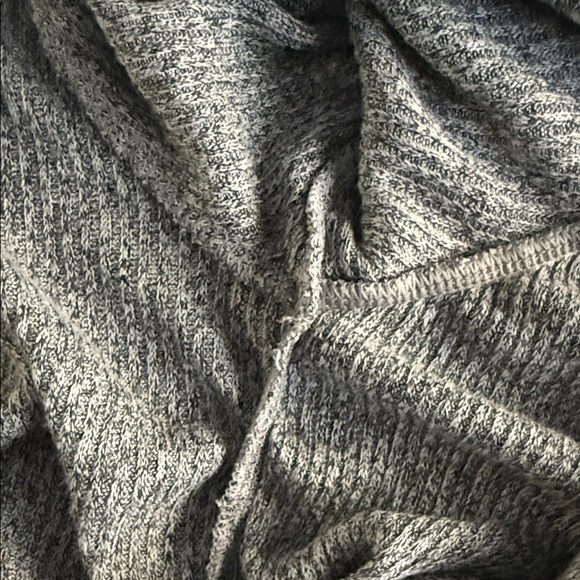 Like new Express Gray Long Sleeve Wrap Top with Ruching Detail - Picture 6 of 7